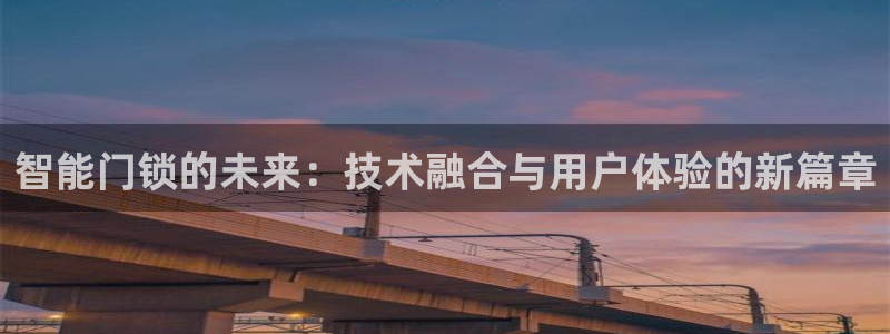 开丰娱乐登录网址：智能门锁的未来：技术融合与用户体验的新篇章