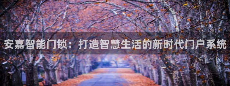开丰娱乐最新活动：安嘉智能门锁：打造智慧生活的新时代门户系统