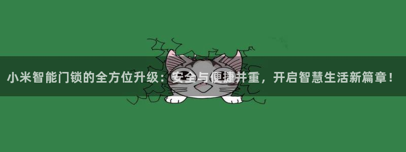 开丰娱乐登陆地址：小米智能门锁的全方位升级：安全与便捷并重，