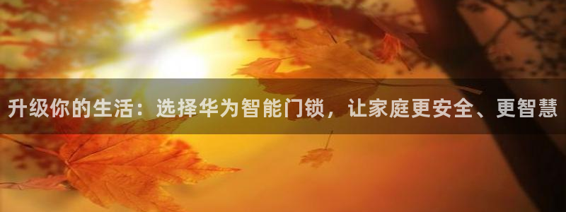 开丰娱乐最新活动：升级你的生活：选择华为智能门锁，让家庭更安