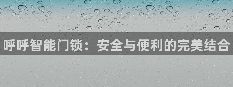 开丰娱乐趣 7O935：呼呼智能门锁：安全与便利的完美结合