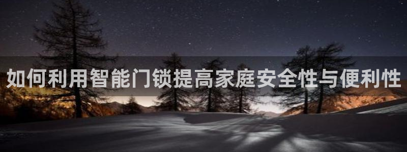 开丰娱乐怎么开转点：如何利用智能门锁提高家庭安全性与便利性
