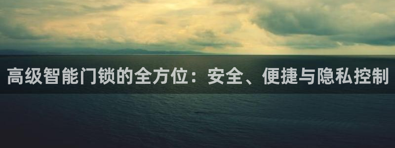 开丰娱乐67 5138：高级智能门锁的全方位：安全、便捷与隐