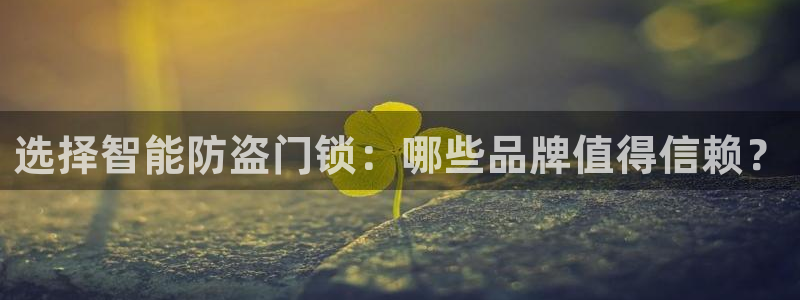 下载开丰娱乐：选择智能防盗门锁：哪些品牌值得信赖？