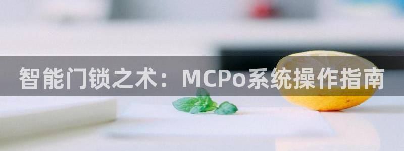 开丰娱乐登陆地址：智能门锁之术：MCPo系统操作指南