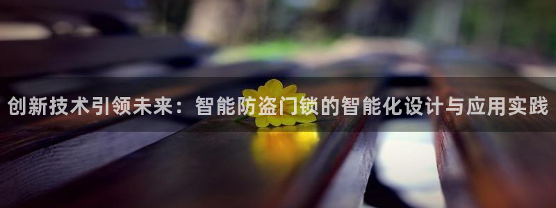 开丰娱乐体育平台：创新技术引领未来：智能防盗门锁的智能化设计