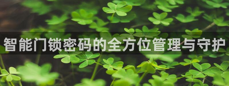 开丰娱乐地址：智能门锁密码的全方位管理与守护