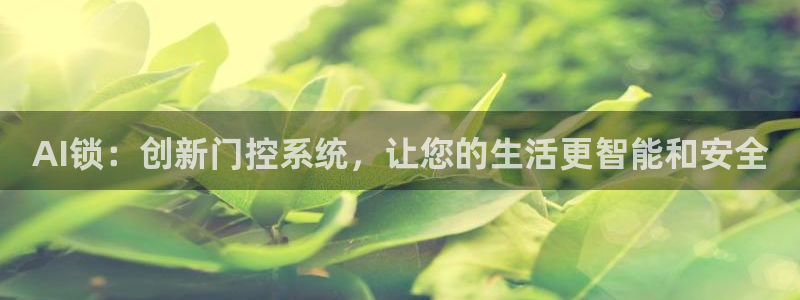 开丰娱乐登录地址入口：AI锁：创新门控系统，让您的生活更智能