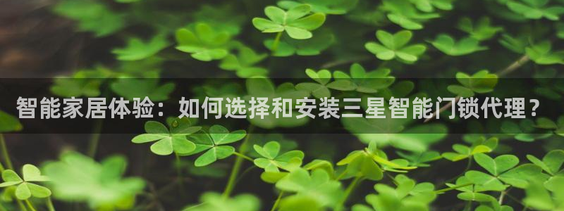 开丰娱乐上7O667：智能家居体验：如何选择和安装三星智能门